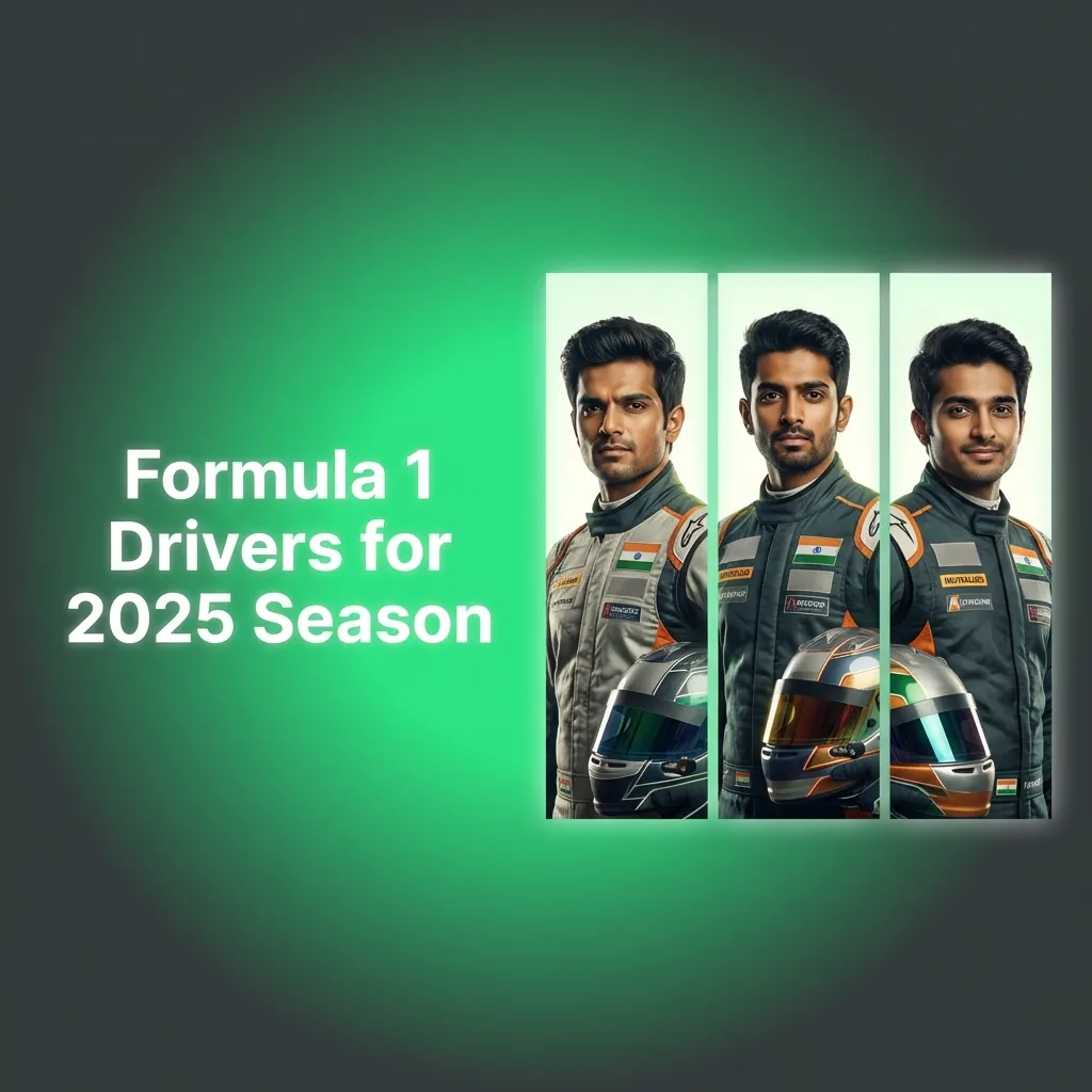 Table showing 2025 Formula 1 teams, drivers, and championship odds for all 10 teams and 20 competitors.